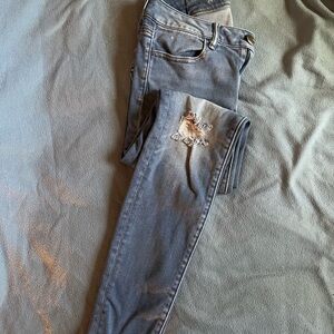 Blue Distressed Women's Jeans
